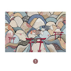 Japanese Art  Doormat Rug