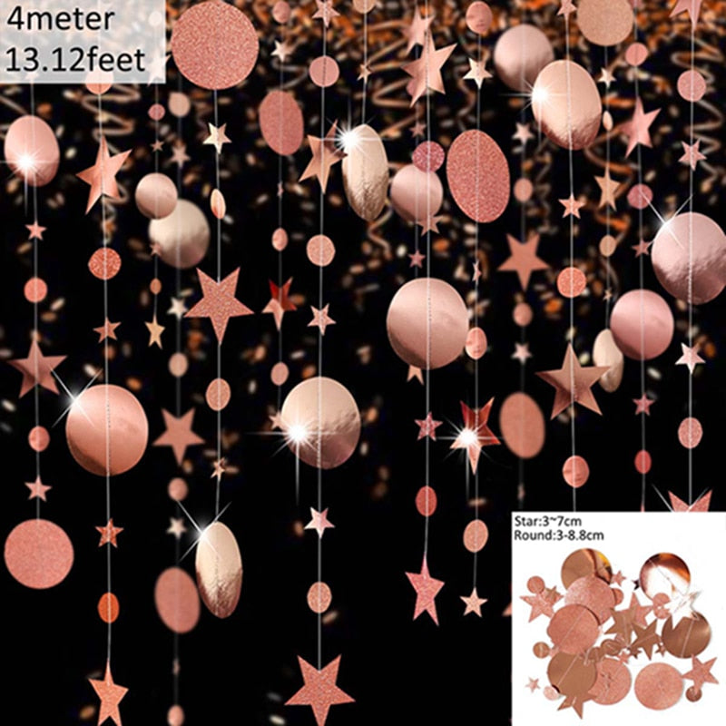 4M 13ft Glitter Paper Banner