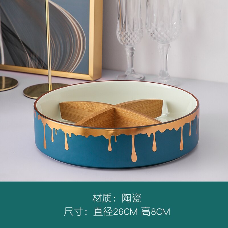 Ceramic Cover Snack Plate