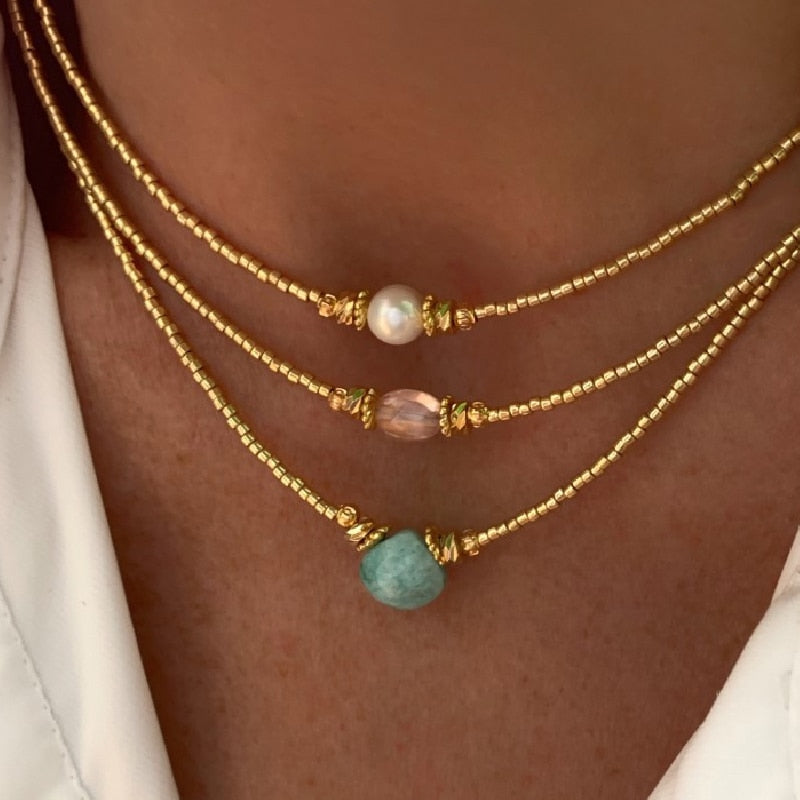 Pearl Rhinestone Necklace
