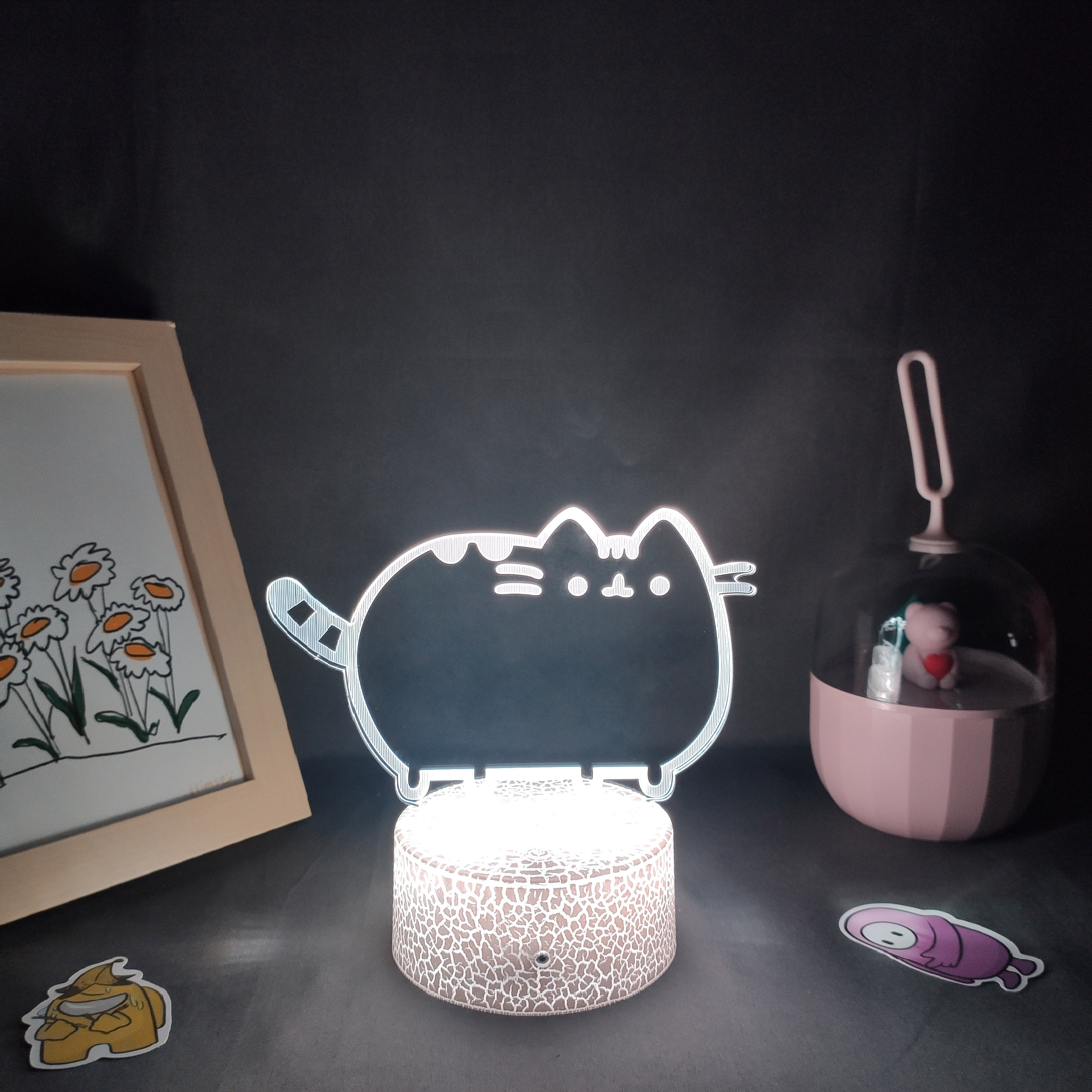 Cute Animal Cat Kitten 3D LED Lamp