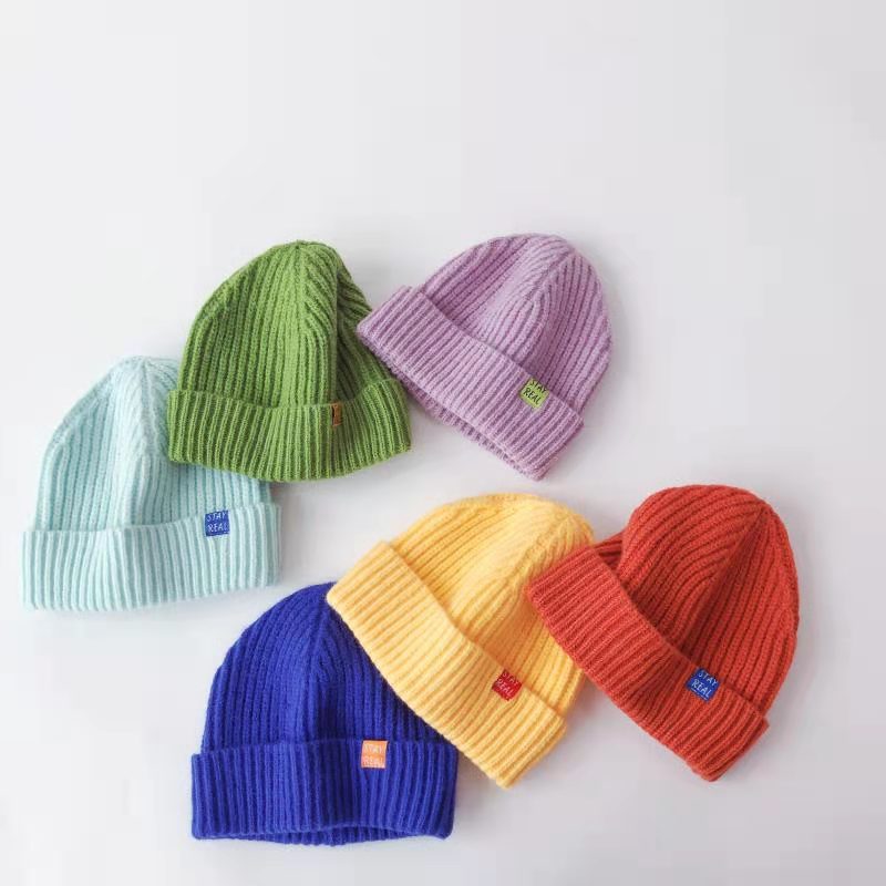 Solid Color Baby Knitted Beanie