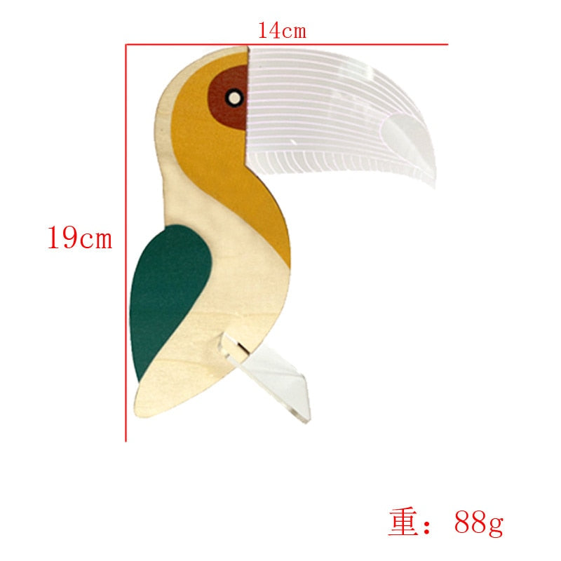 Animal Luminous Ornaments Wood Acrylic Table