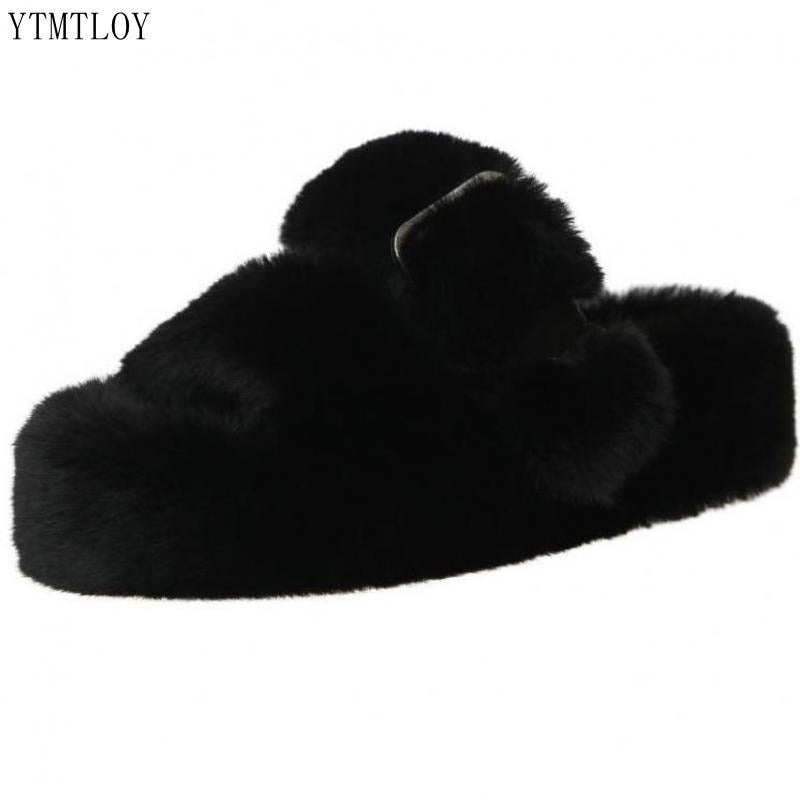 Warm Flat Fur Slipper (5 colors)