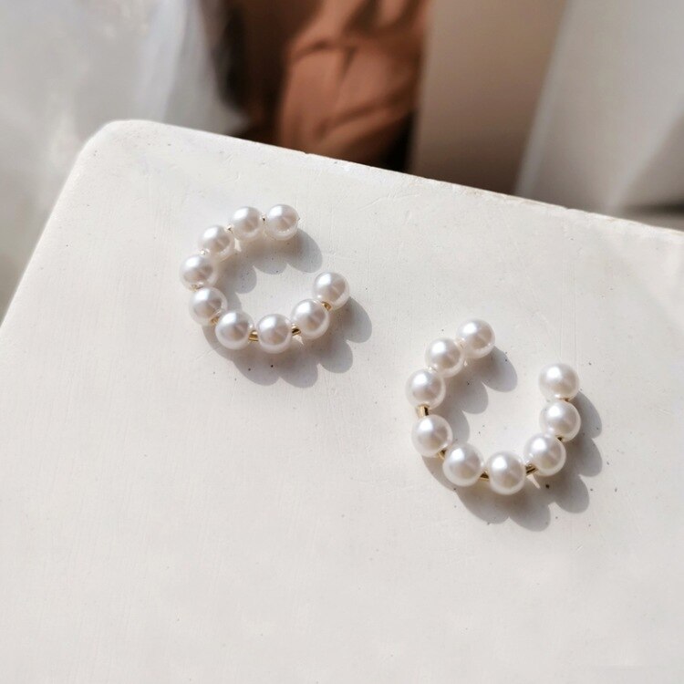 3 Pcs Ear Cuff Pearl Earrings