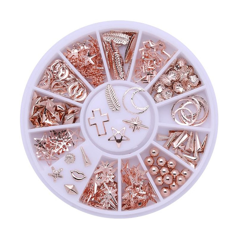 Mixed Nail Rhinestone Nail Art