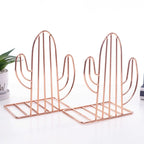 Cactus Shaped Metal Bookends Holder