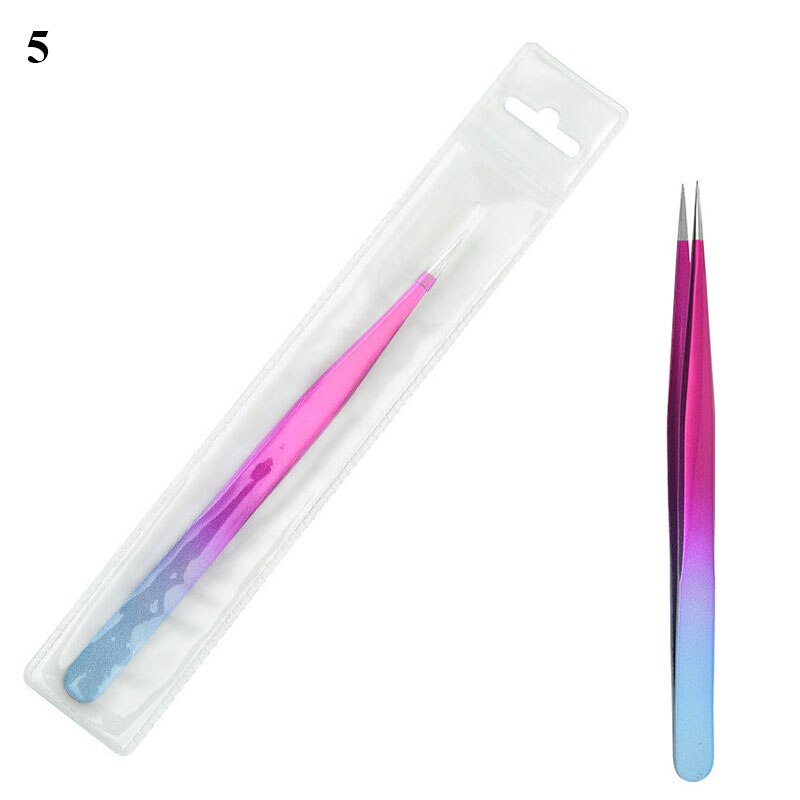 1Pc Colored Anti-Static Tweezers For Eyelash Extension