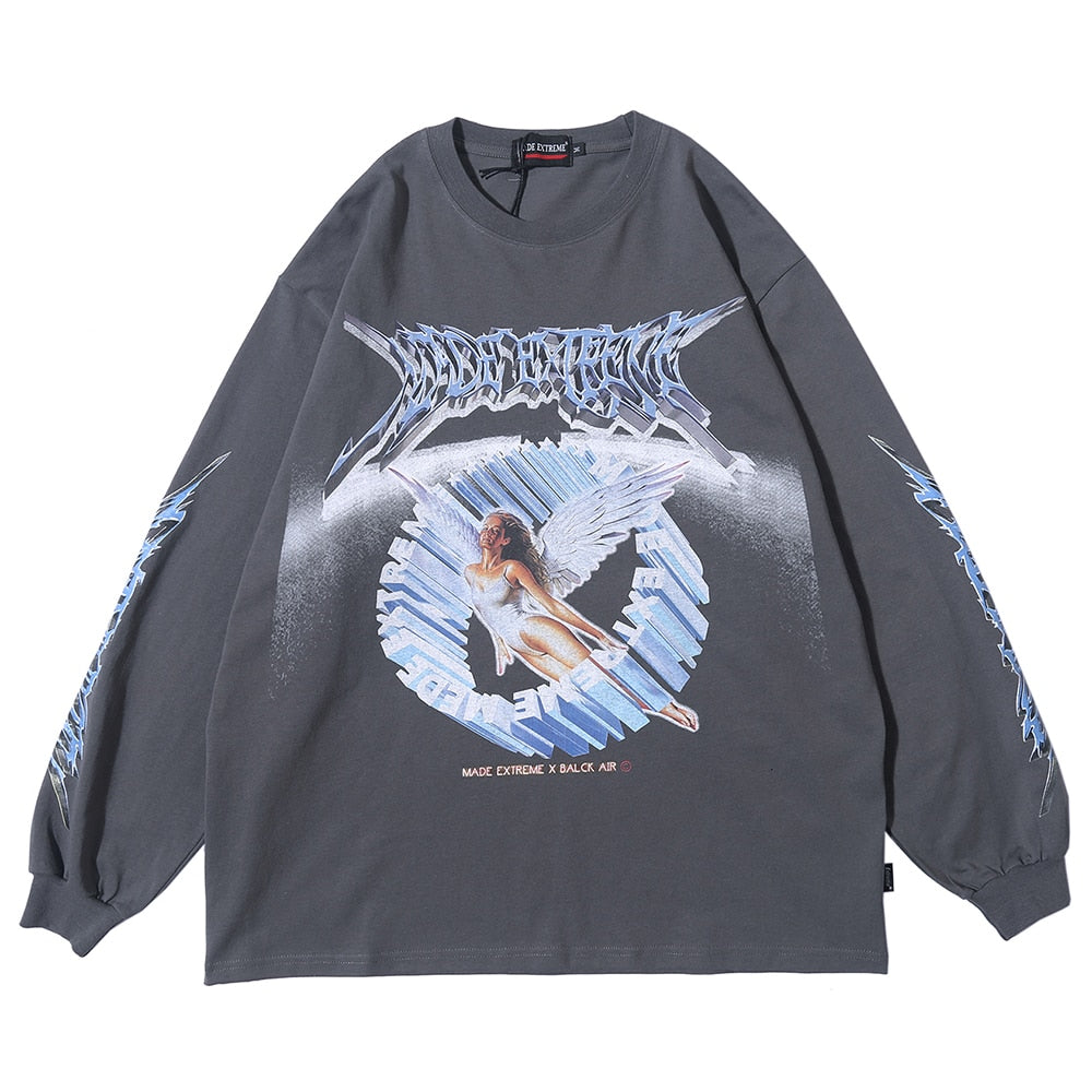 Long Sleeve Retro Graphic T-Shirt