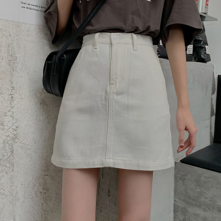 Denim High Waist Skirt