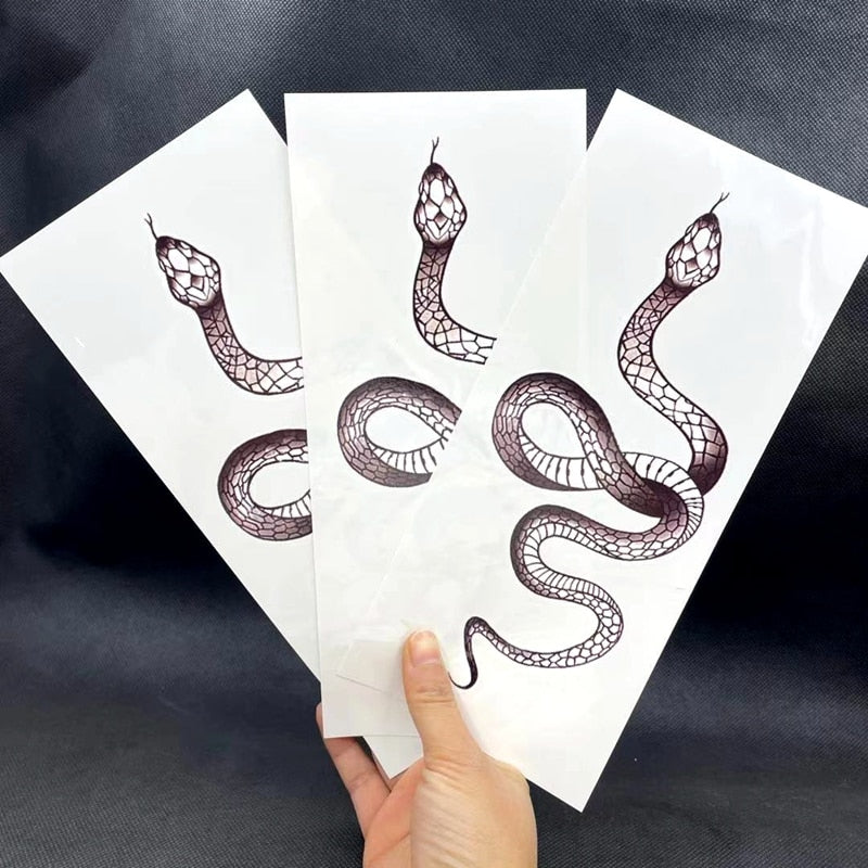 Black Snake Temporary Tattoo Stickers