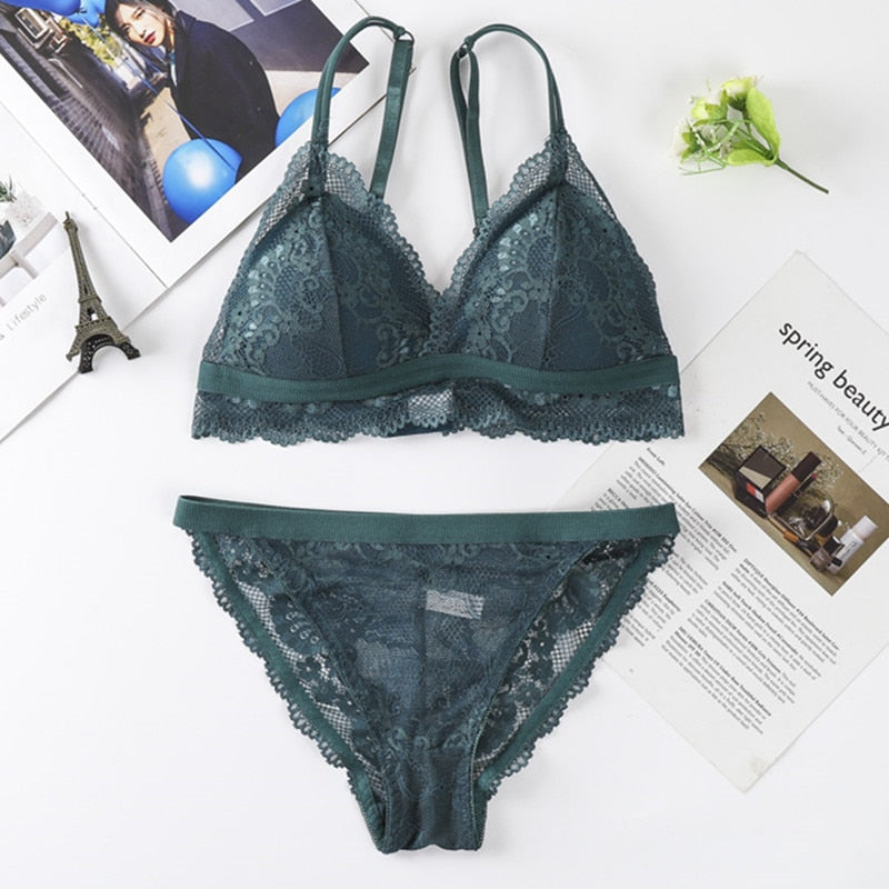 Women Lace Bra Set