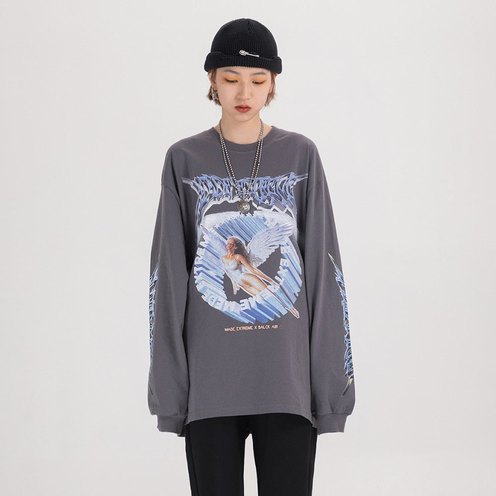 Long Sleeve Retro Graphic T-Shirt