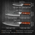 Kitchen Damascus Steel Knife Set
