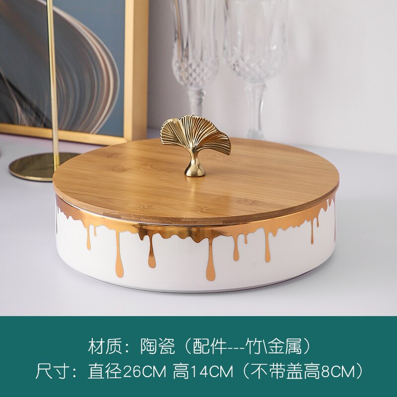 Ceramic Cover Snack Plate
