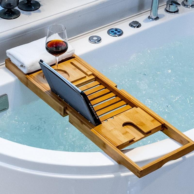 Extendable Bamboo Bathtub Tray