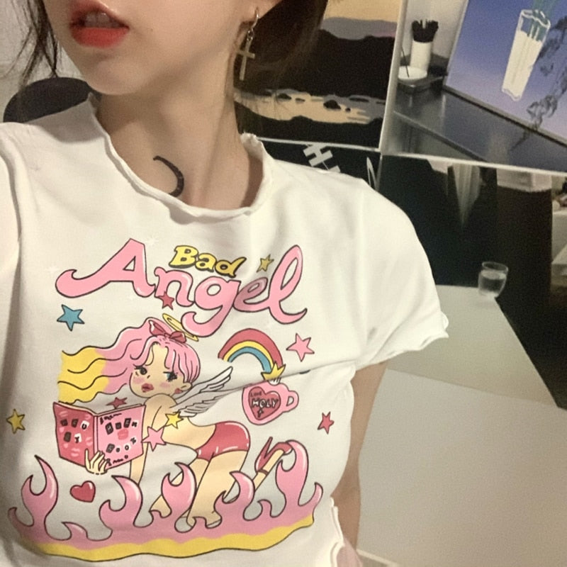 Graphic Anime Top Crop