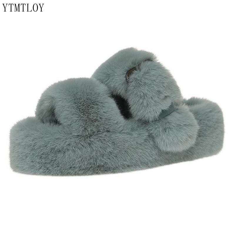 Warm Flat Fur Slipper (5 colors)