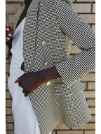 Cotton Plaid Slim Blazer