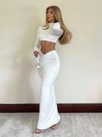White Long Sleeve 2 Piece Set
