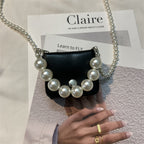 Pearl Chain Small Crossbody Bag