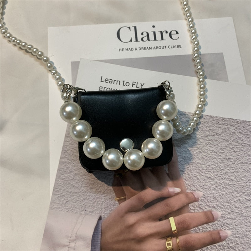 Pearl Chain Small Crossbody Bag