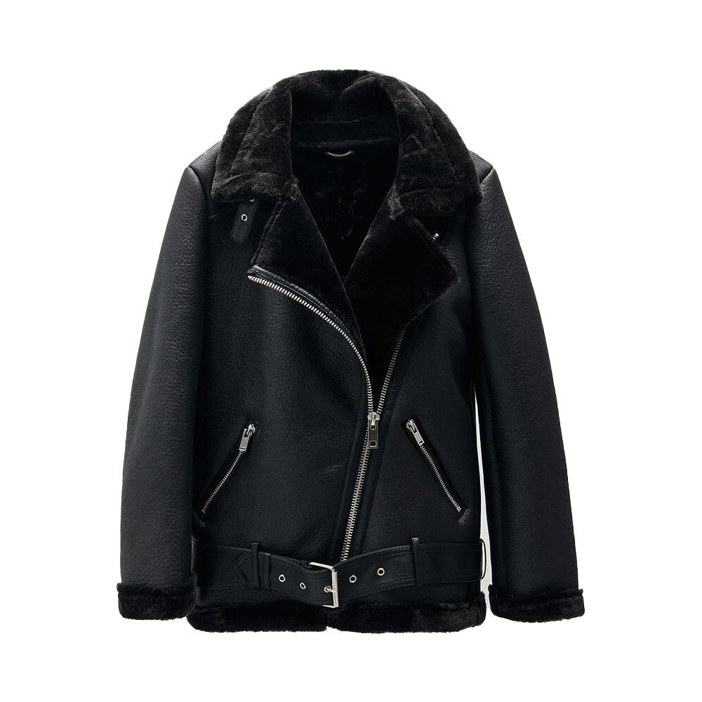 Faux Leather Biker Jacket