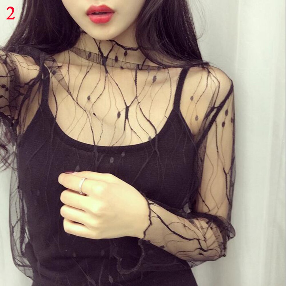 Turtleneck Daisy See Through T-shirt