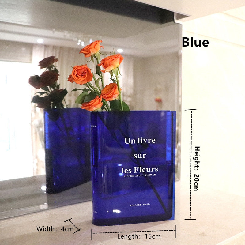 Book Transparent Acrylic Vase