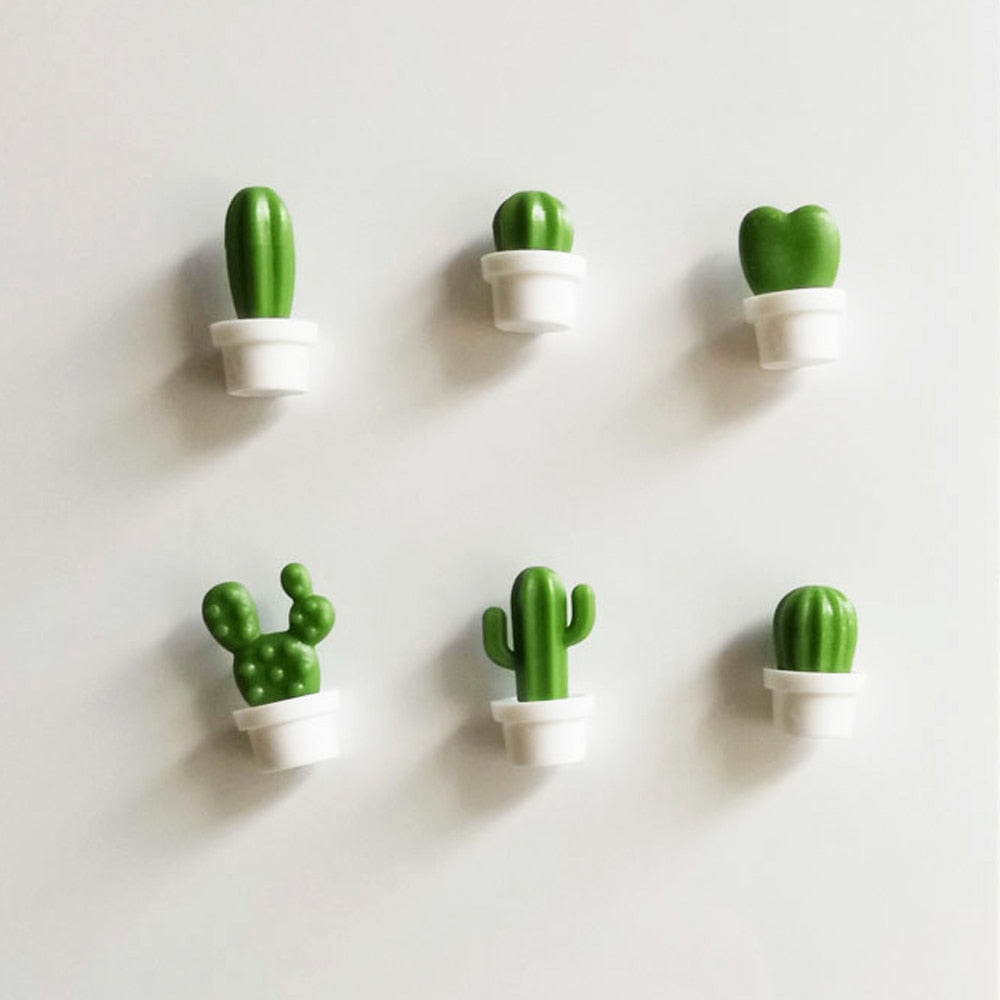 6pcs Cactus Fridge Magnet Refrigerator