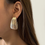 Punk Metallic Hoop Earring
