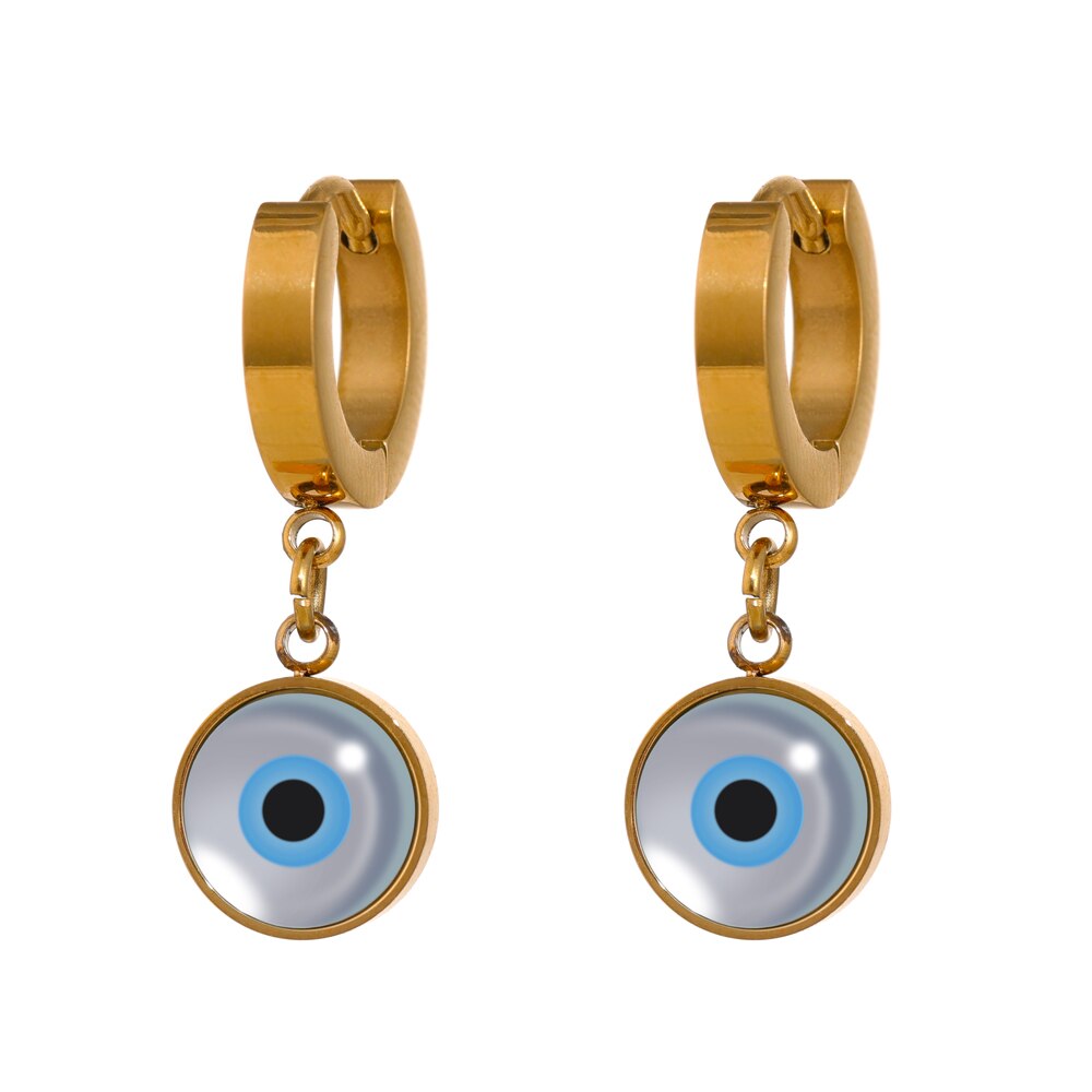 Eye Gold Hoop Earrings