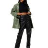 Faux Leather Blazers