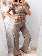 Cotton Loungewear Ruffle Pyjama