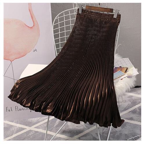 Pleated Midi Skirt