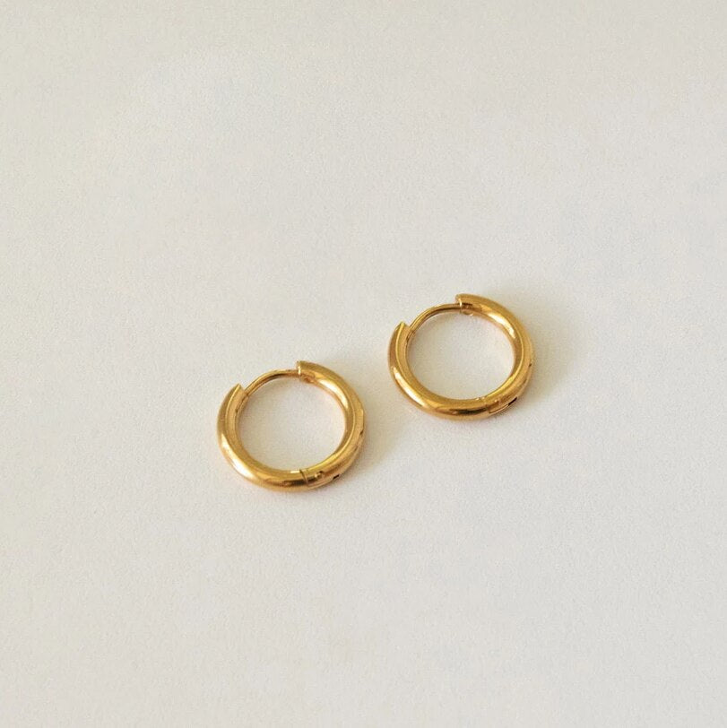 Minimalist Geometric Chunky Hoop Earrings
