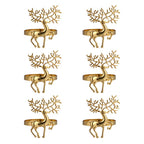 Christmas Deer Design Napkin Rings Holder
