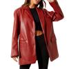 Faux Leather Blazers