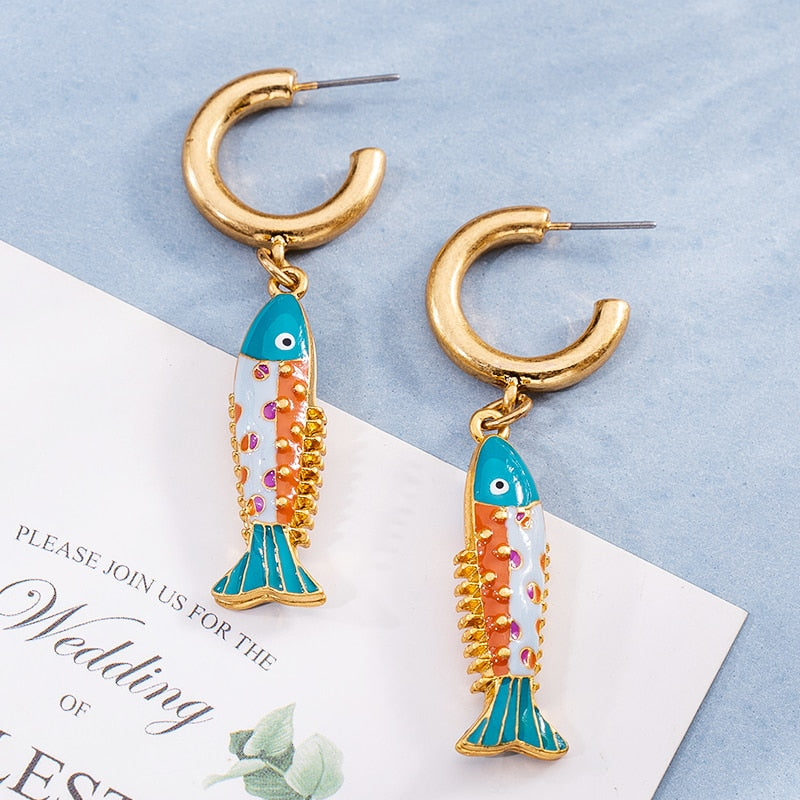 Fish Drop Earrings