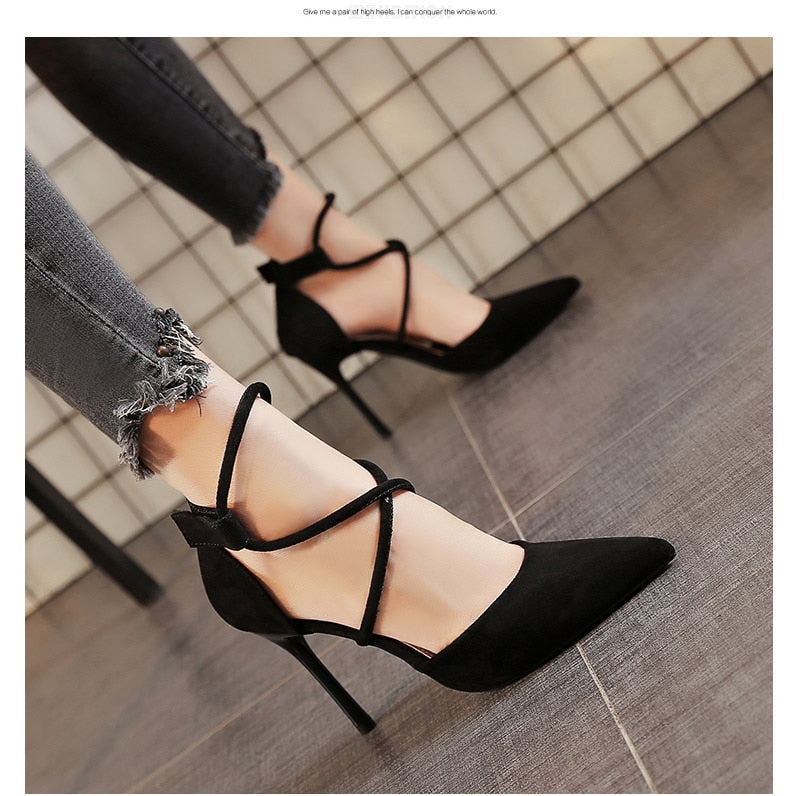 Stiletto Suede Sandals