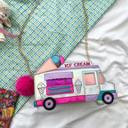 Ice Cream Truck Crossbody Chain Bag