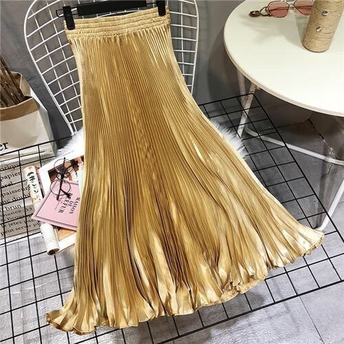 Pleated Midi Skirt