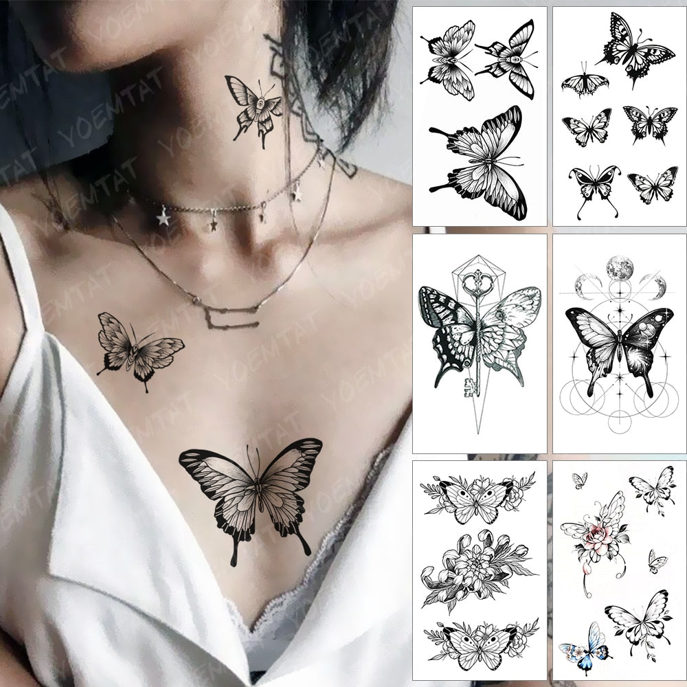 Butterfly Tattoo Waterproof Sticker