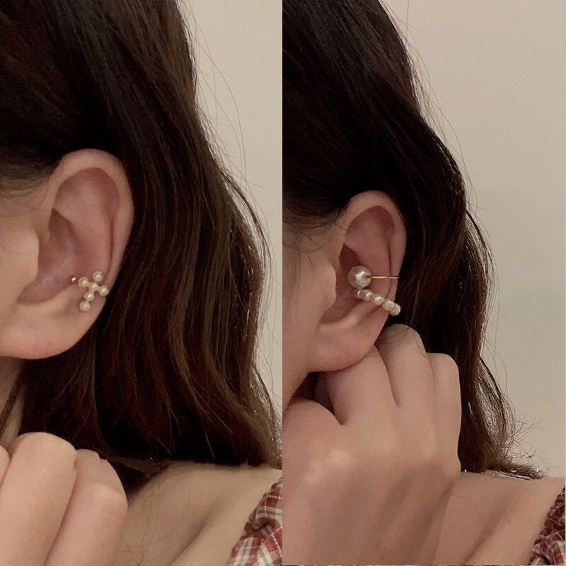3 Pcs Ear Cuff Pearl Earrings