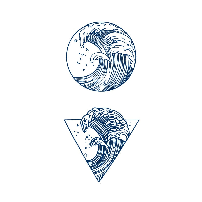 Waves Tattoo Sticker