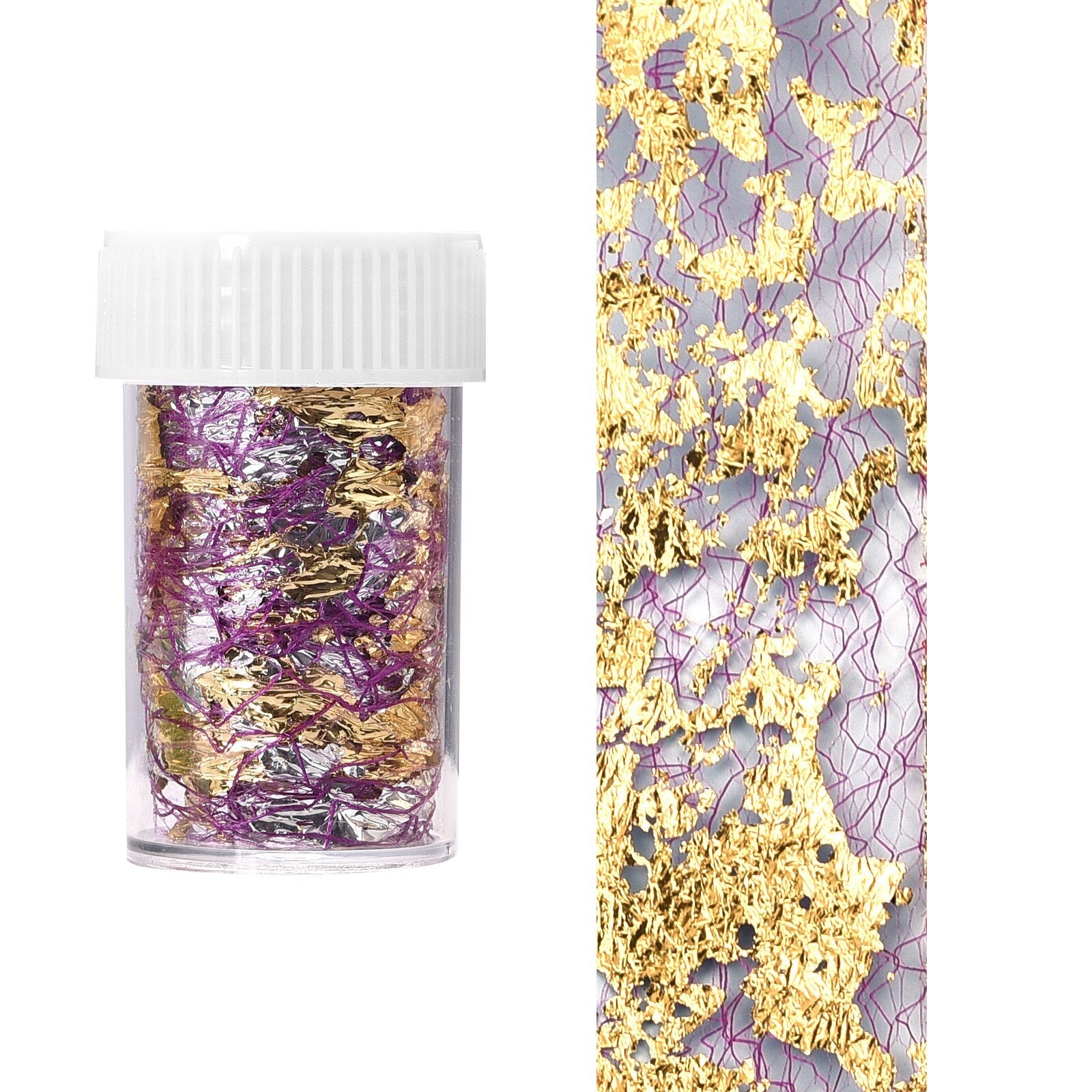 Gold Foil Sequins Glitter Nail Art