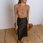 See Through Long-Sleeved Bodysuit