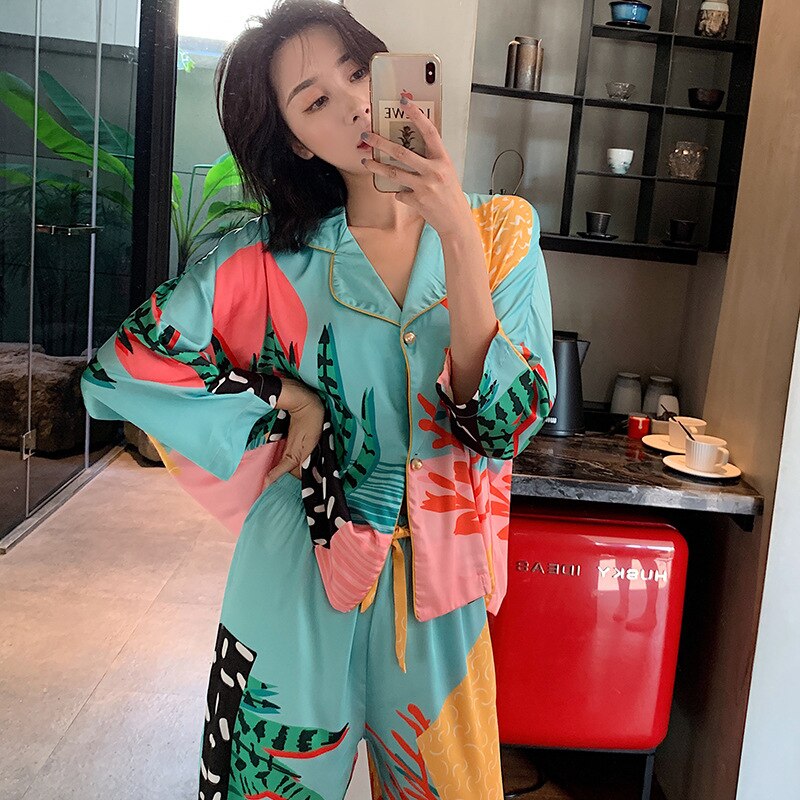 Pyjamas Femme Satin Sleepwear