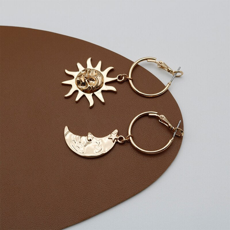 Sun God Moon Earrings