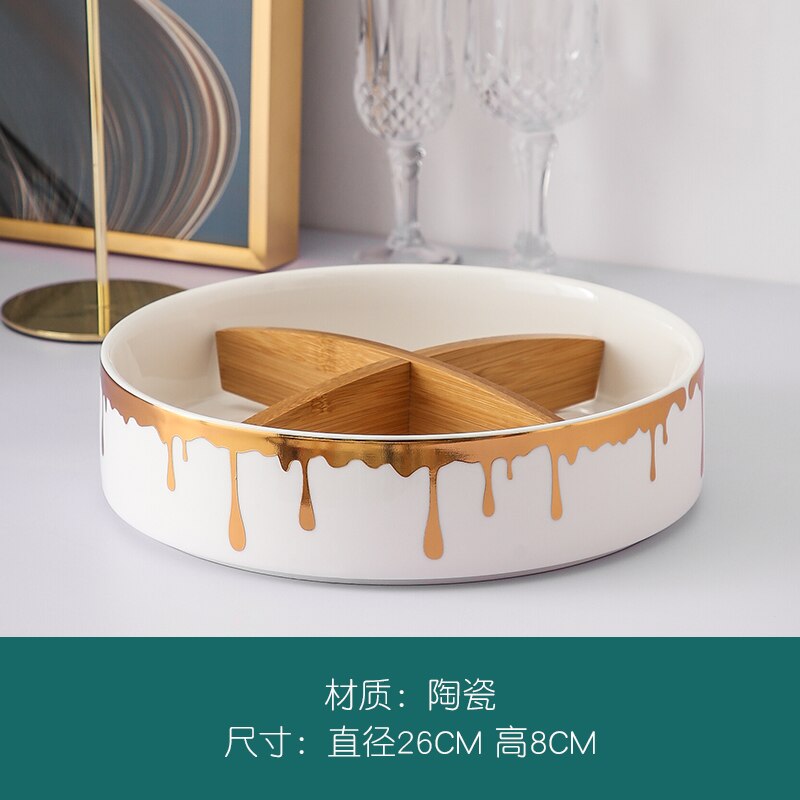 Ceramic Cover Snack Plate